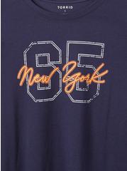 New York Everyday Signature Jersey Crew Neck Tee, PEACOAT, alternate