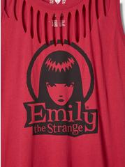 Plus Size Emily The Strange Classic Fit Cotton Slash Tank, JESTER RED, alternate