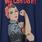 Plus Size Rosie The Riveter Classic Fit Cotton Crew Tee, NAVY, swatch