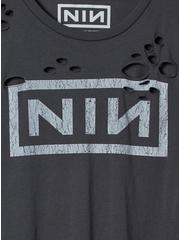 Nine Inch Nails Relaxed Fit Cotton Distressed Tunic Tee, VINTAGE BLACK, alternate