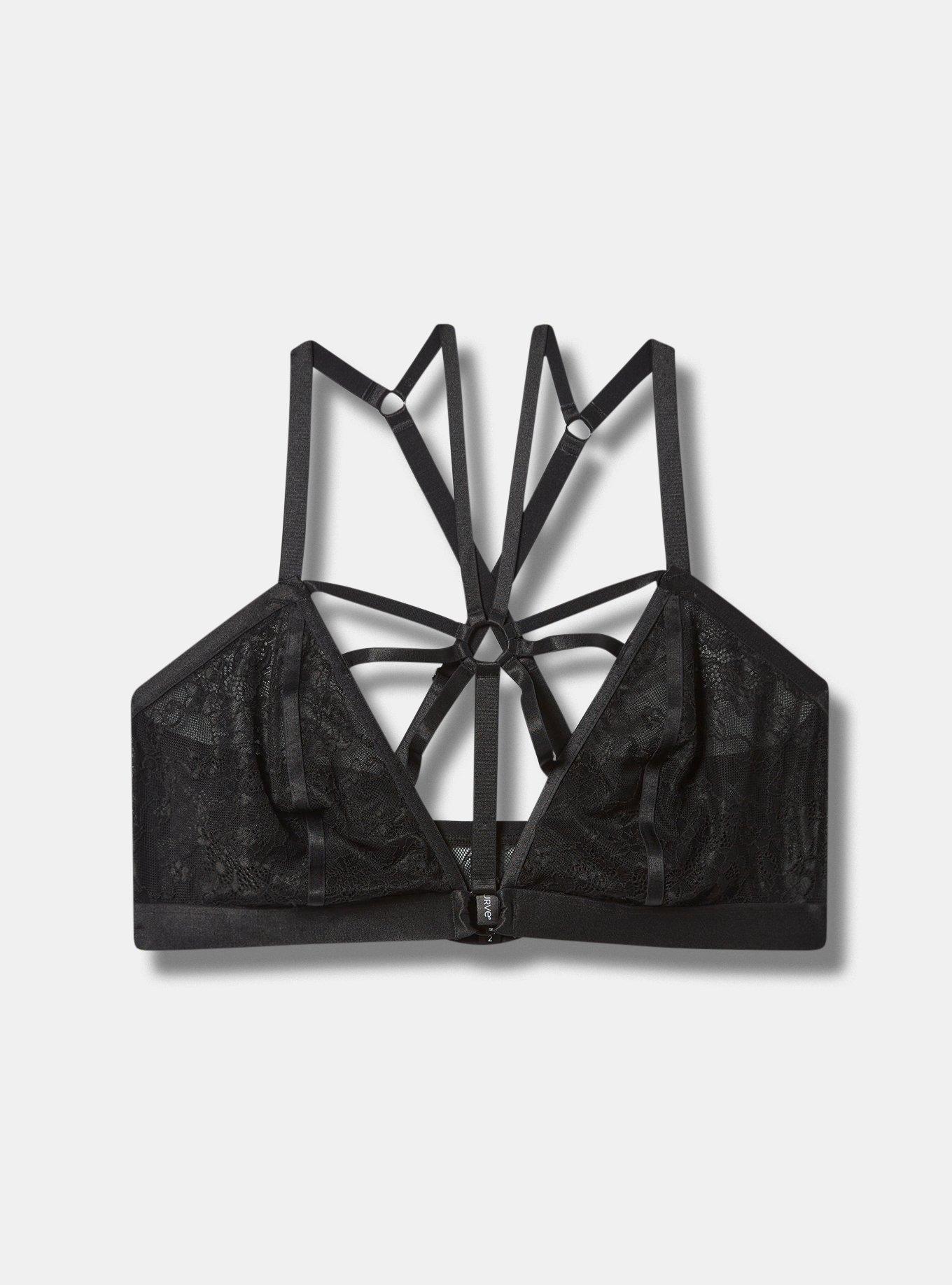 Lacey Bondage Halter Bralette