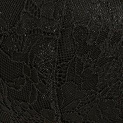Plus Size Lacey Bondage Underwire Bra, RICH BLACK, swatch