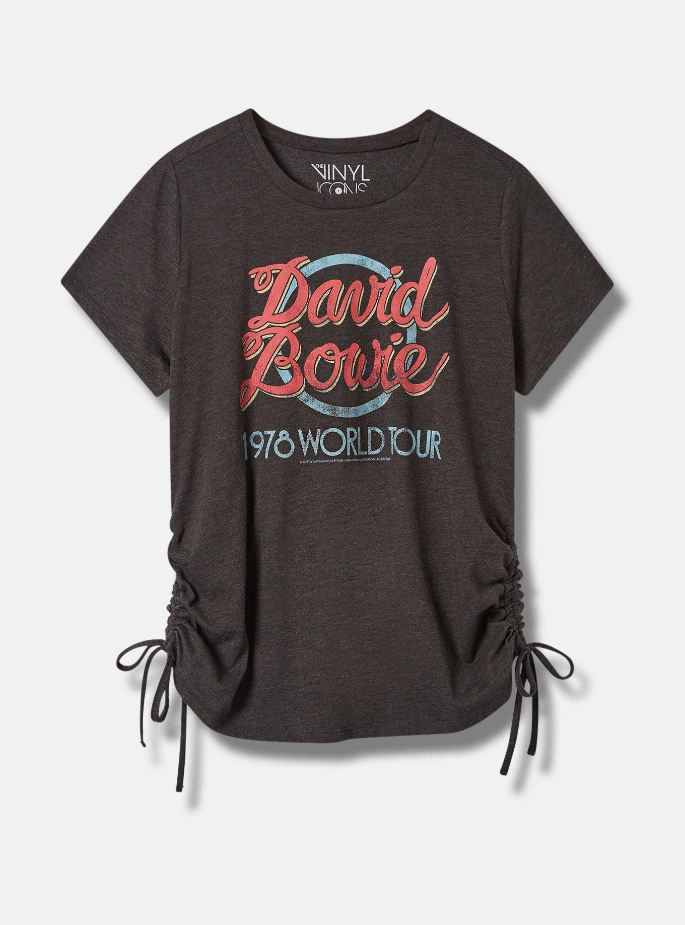 David Bowie Slim Fit Cotton Cinch Tee, MEDIUM HEATHER GREY, hi-res