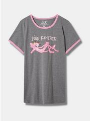 The Pink Panther Classic Fit Cotton Ringer Tee, MEDIUM HEATHER GREY, hi-res