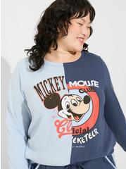 Disney Mickey Mouse Club Classic Fit Crew Neck Cozy Fleece Sweatshirt, PEACOAT, hi-res