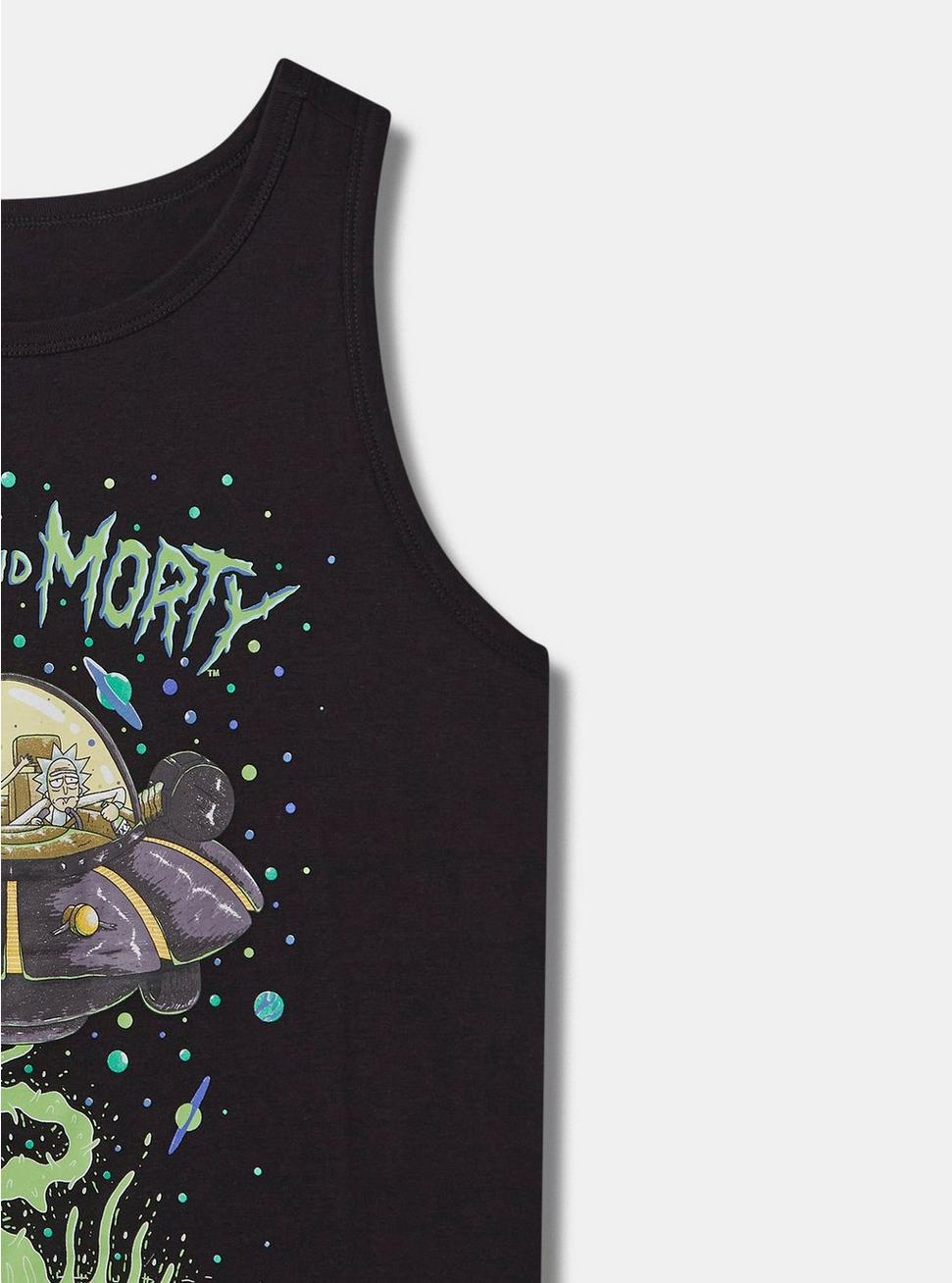 Rick And Morty Classic Fit Cotton Crew Tank, DEEP BLACK, alternate