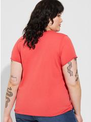 Plus Size Warner Bros The Flash Classic Fit Crew Neck Top, RED, alternate