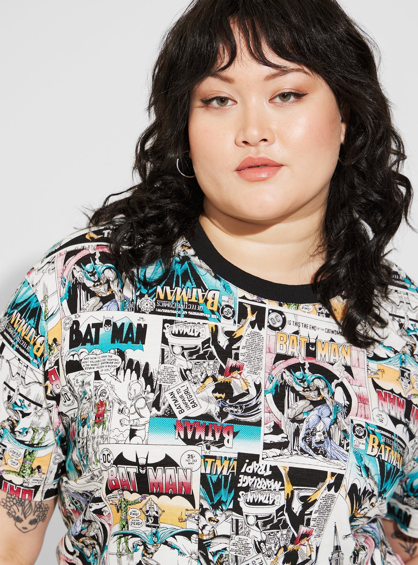 Plus Size - Warner Bros. Batman Relaxed Fit Crew Neck Crop Top - Torrid