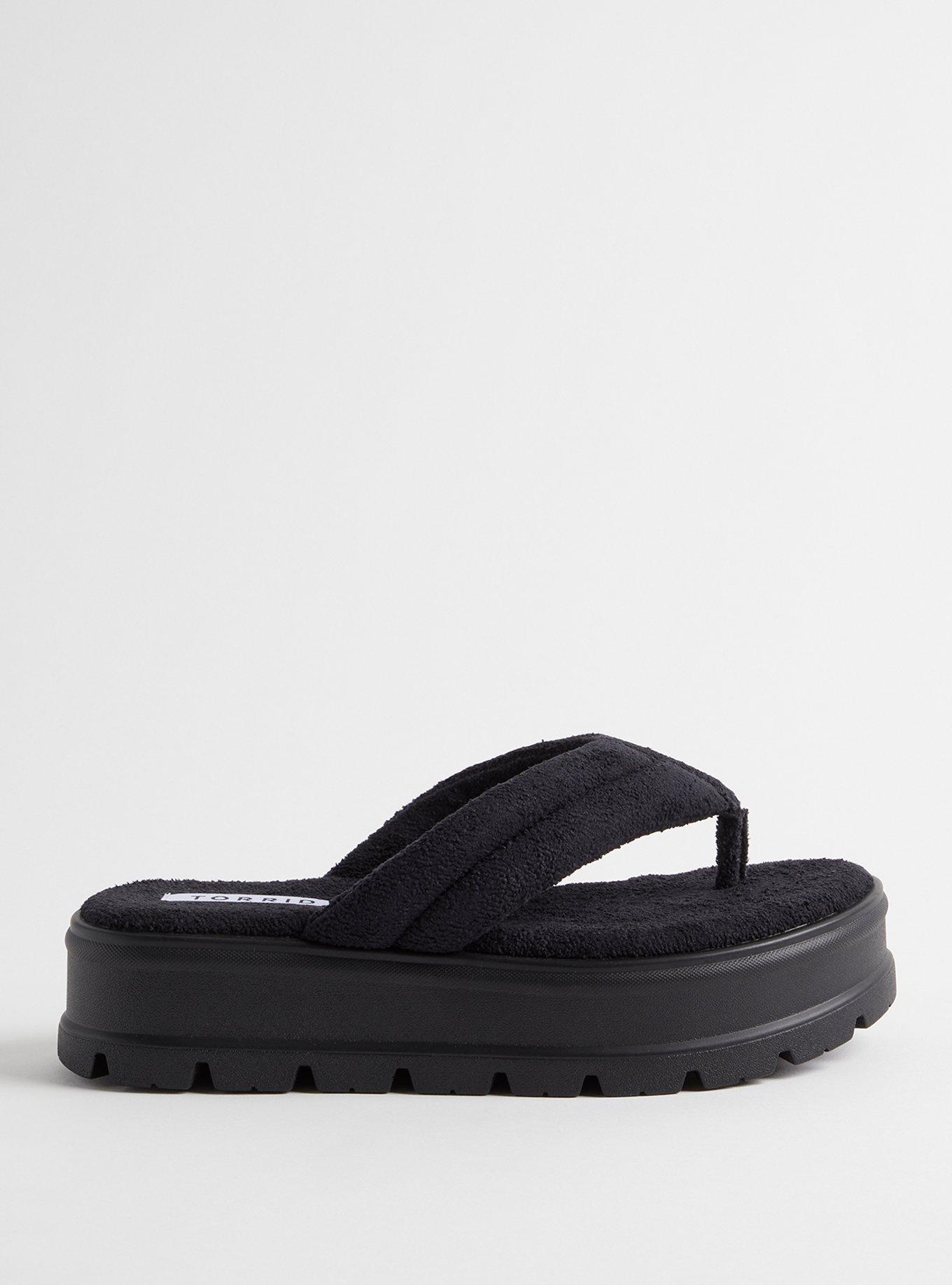 Plus Size - Terry Thong Flatform Sandal (WW) - Torrid