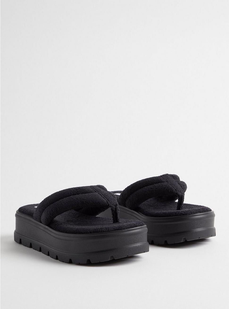 Terry Thong Flatform Sandal (WW), BLACK, hi-res