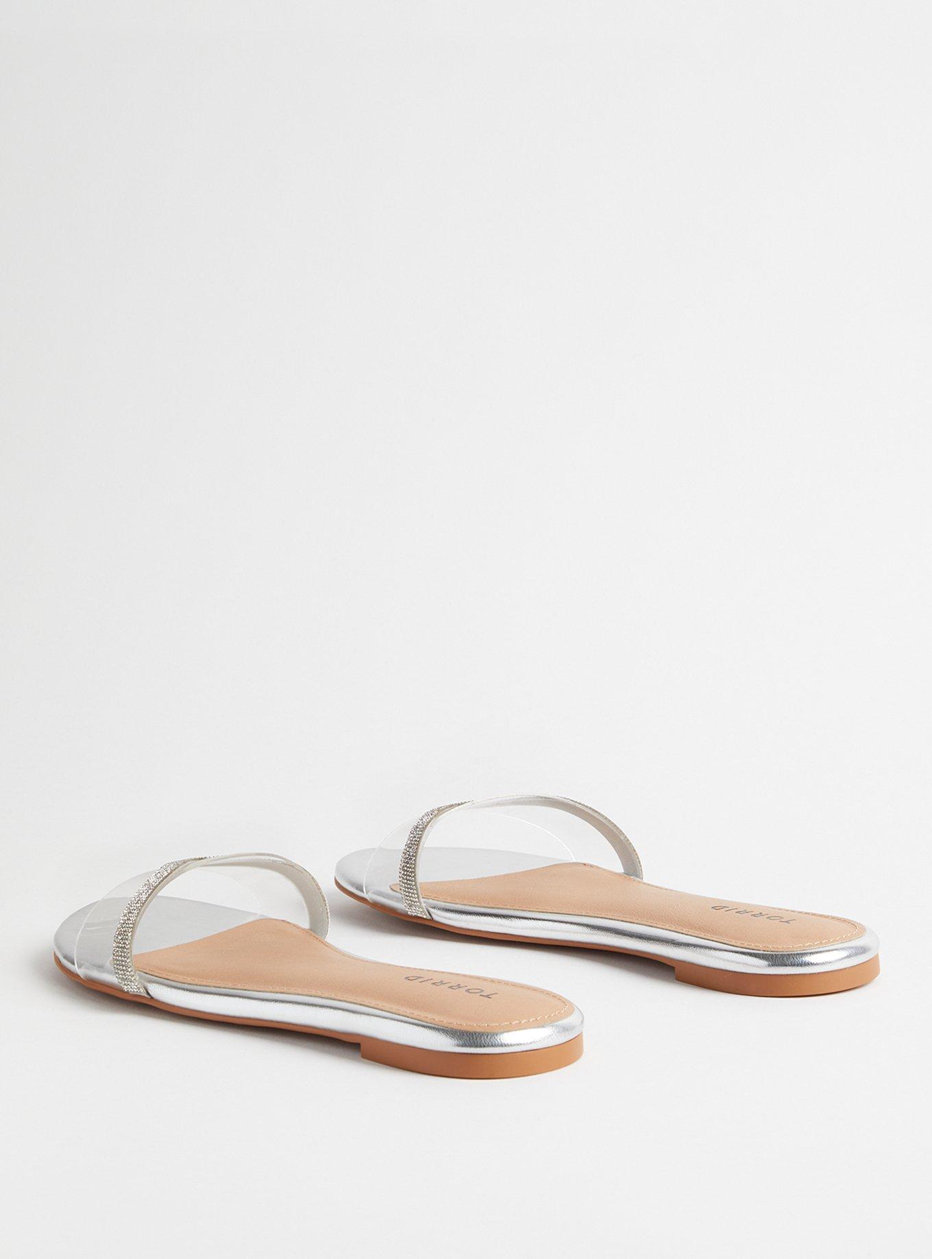 Lucite Slide Sandal (WW), SILVER, alternate