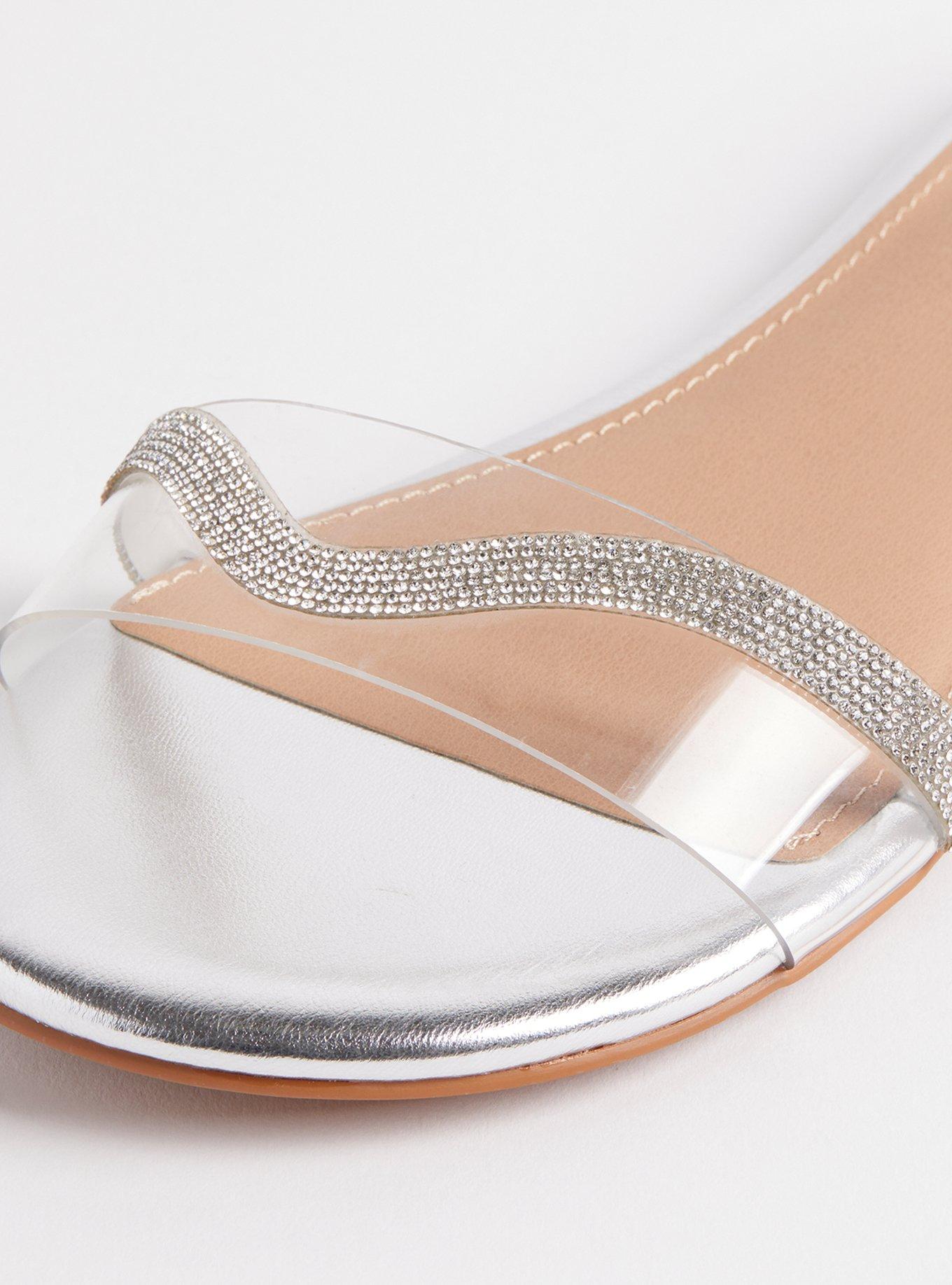 Lucite Slide Sandal (WW), SILVER, alternate