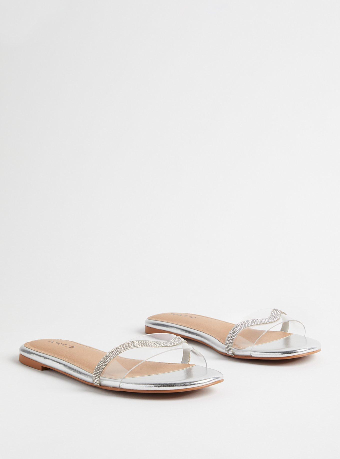 Lucite flat online sandals