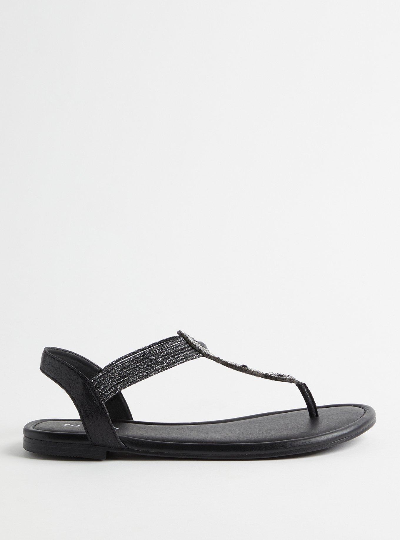 Amulet T-Strap Sandal (WW), BLACK, alternate