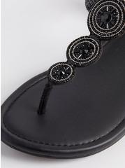 Plus Size Amulet T-Strap Sandal (WW), BLACK, alternate