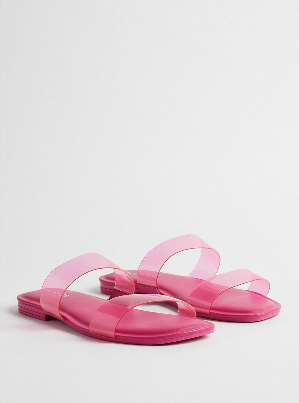 Lucite Strappy Sandal (WW), PINK, hi-res