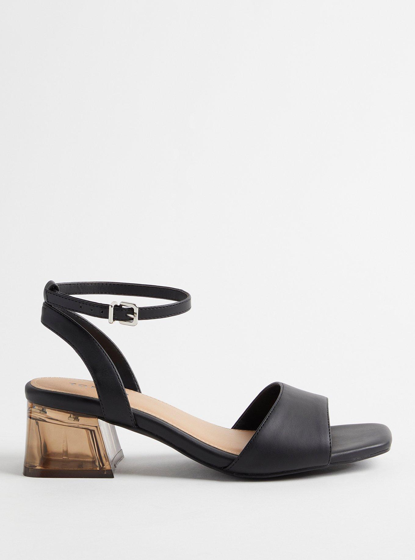 Lucite sales chunky heel