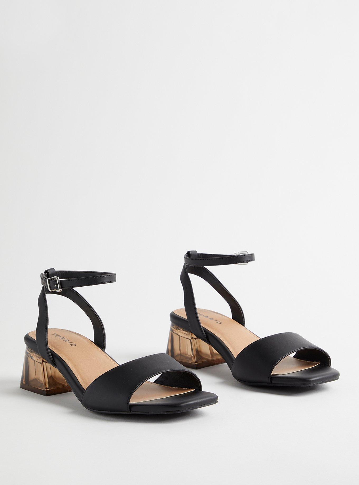 Lucite store heel sandals