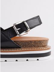 Crisscross Flatform Sandal (WW), BLACK, alternate