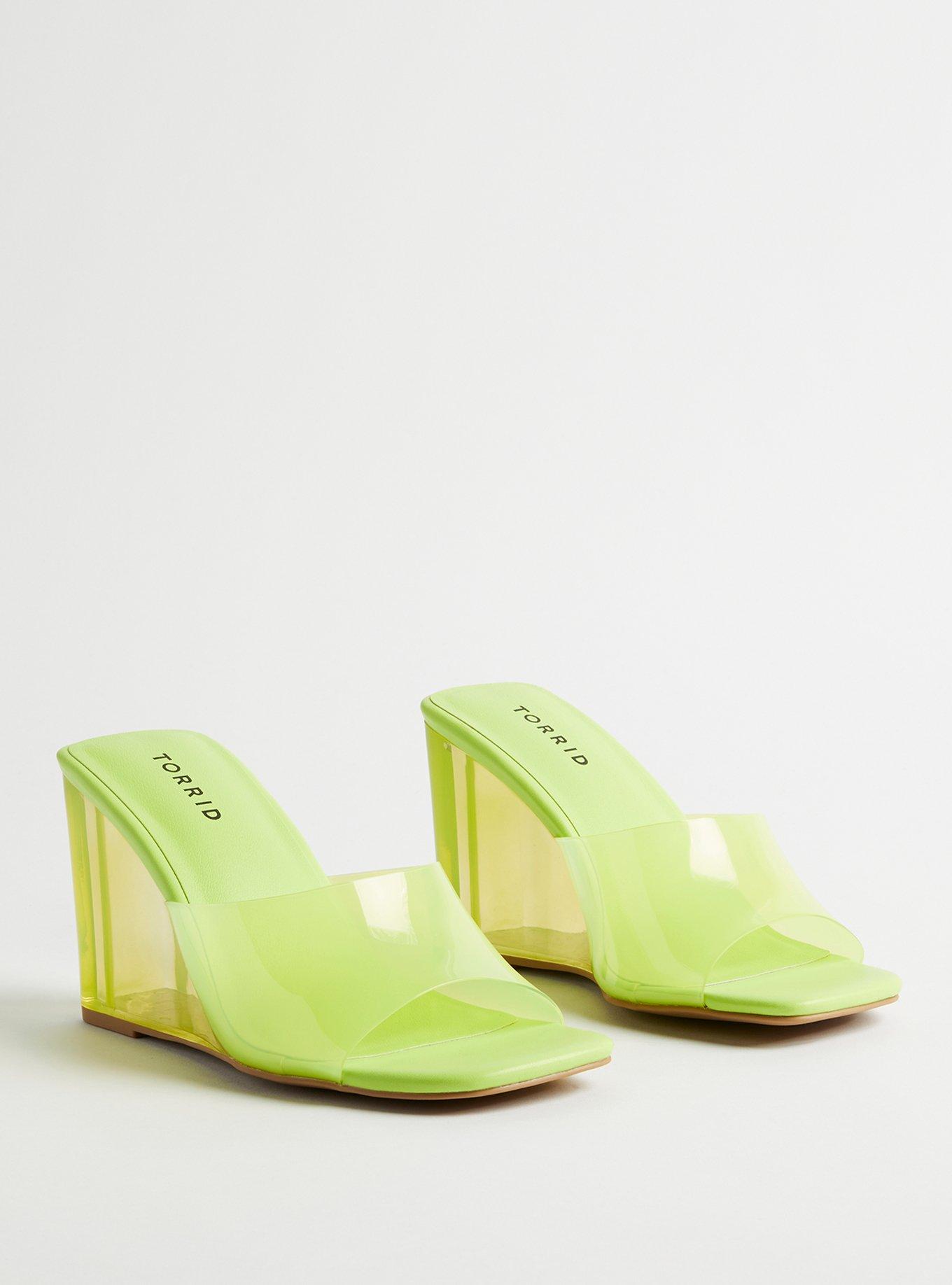 Bright green wedges fashion