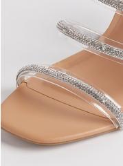 Plus Size Embroidered Triple Band Lucite Heeled Sandal (WW), CLEAR, alternate