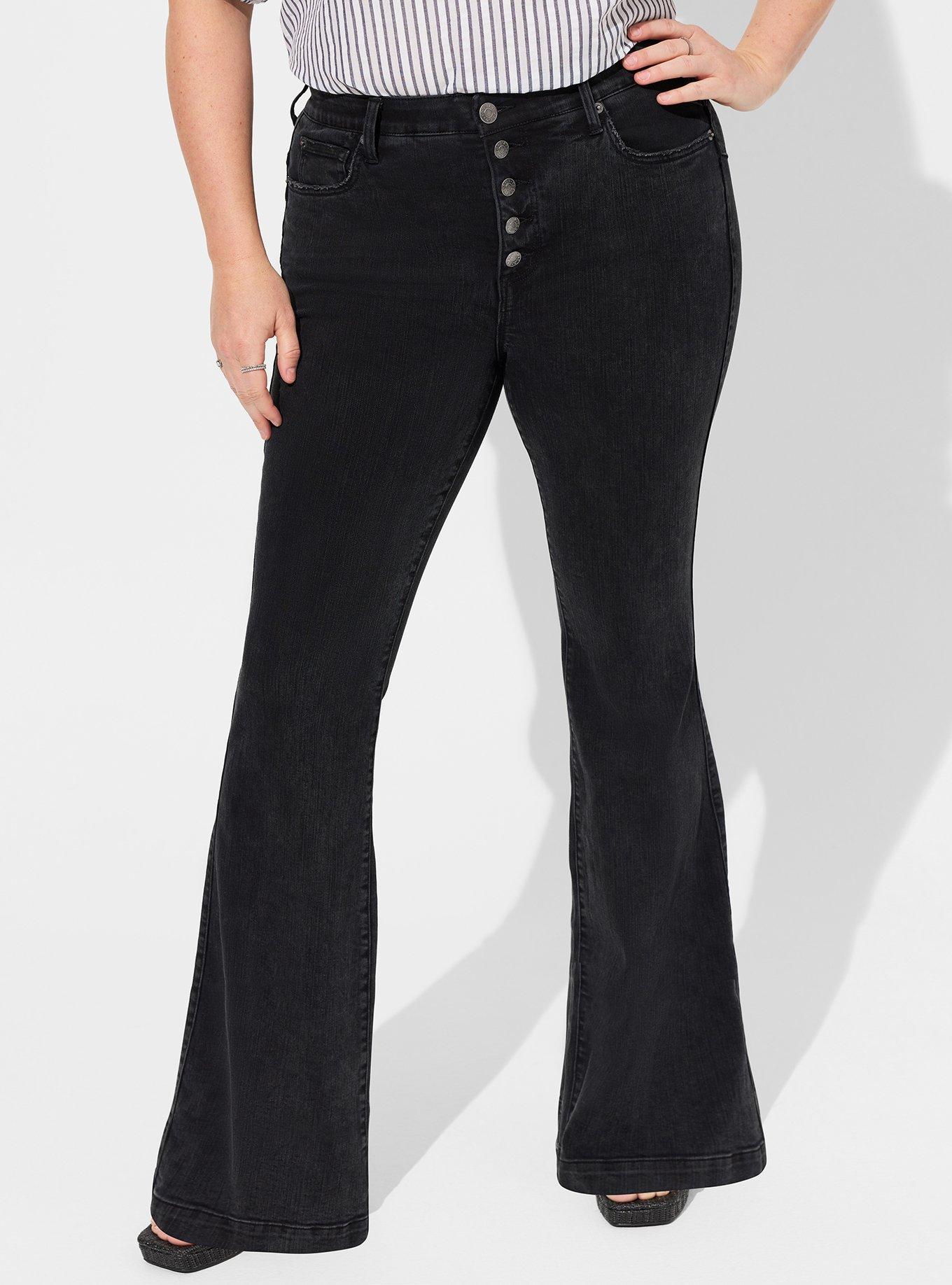Bombshell Flare Premium Stretch High-Rise Jean, CASTRO, alternate