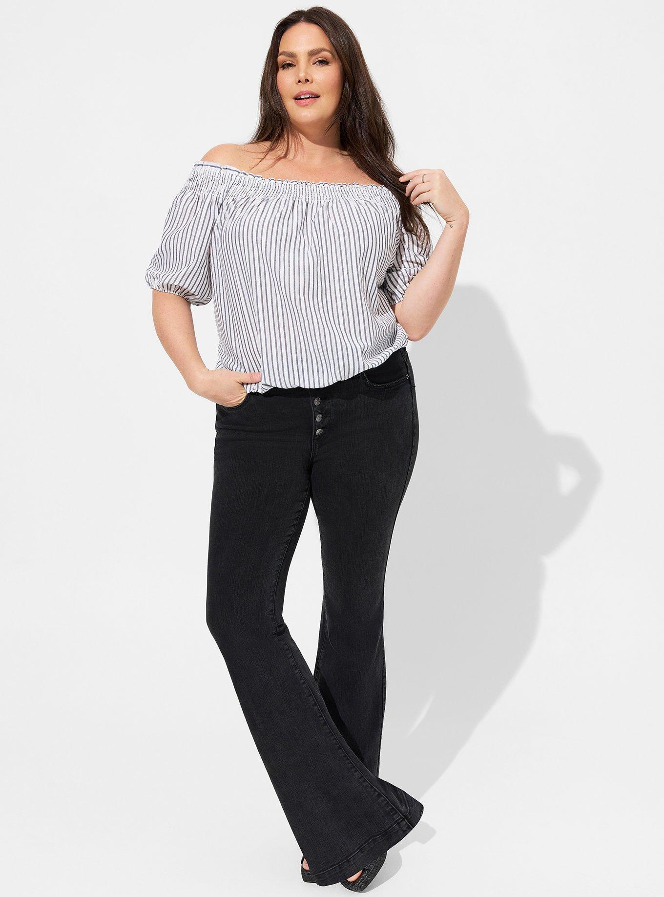 Bombshell Flare Premium Stretch High-Rise Jean, CASTRO, hi-res