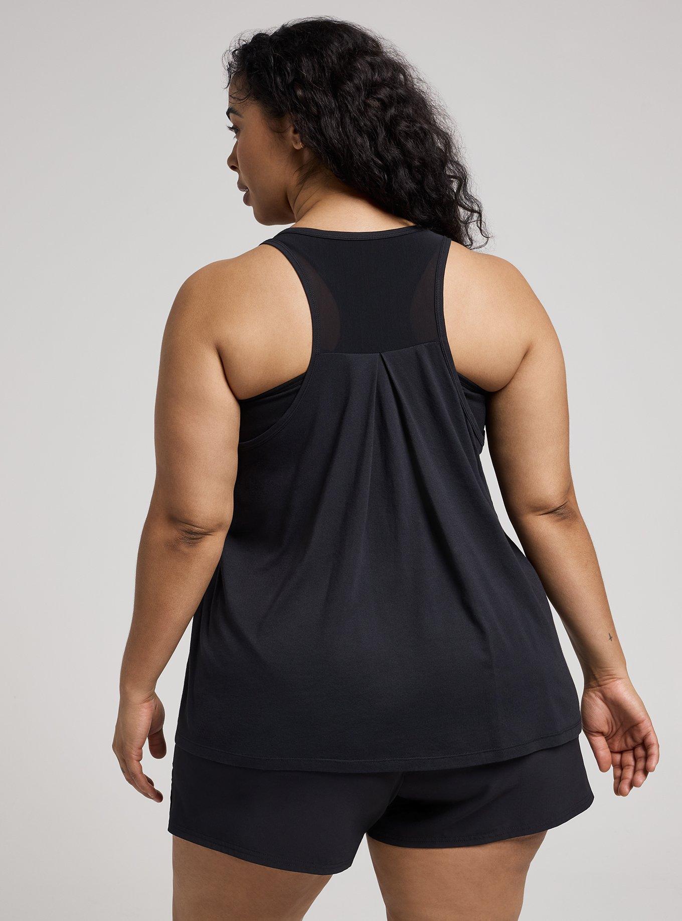 TRU Super Soft Performance Jersey Active Tank, DEEP BLACK, alternate