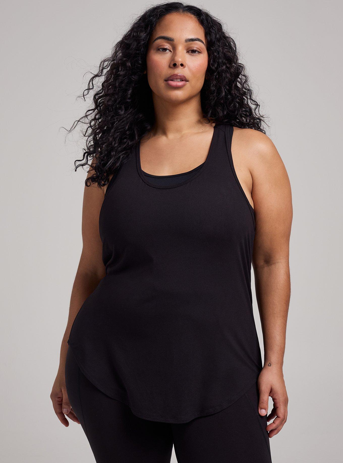 TRU Super Soft Performance Jersey Active Tank, DEEP BLACK, hi-res