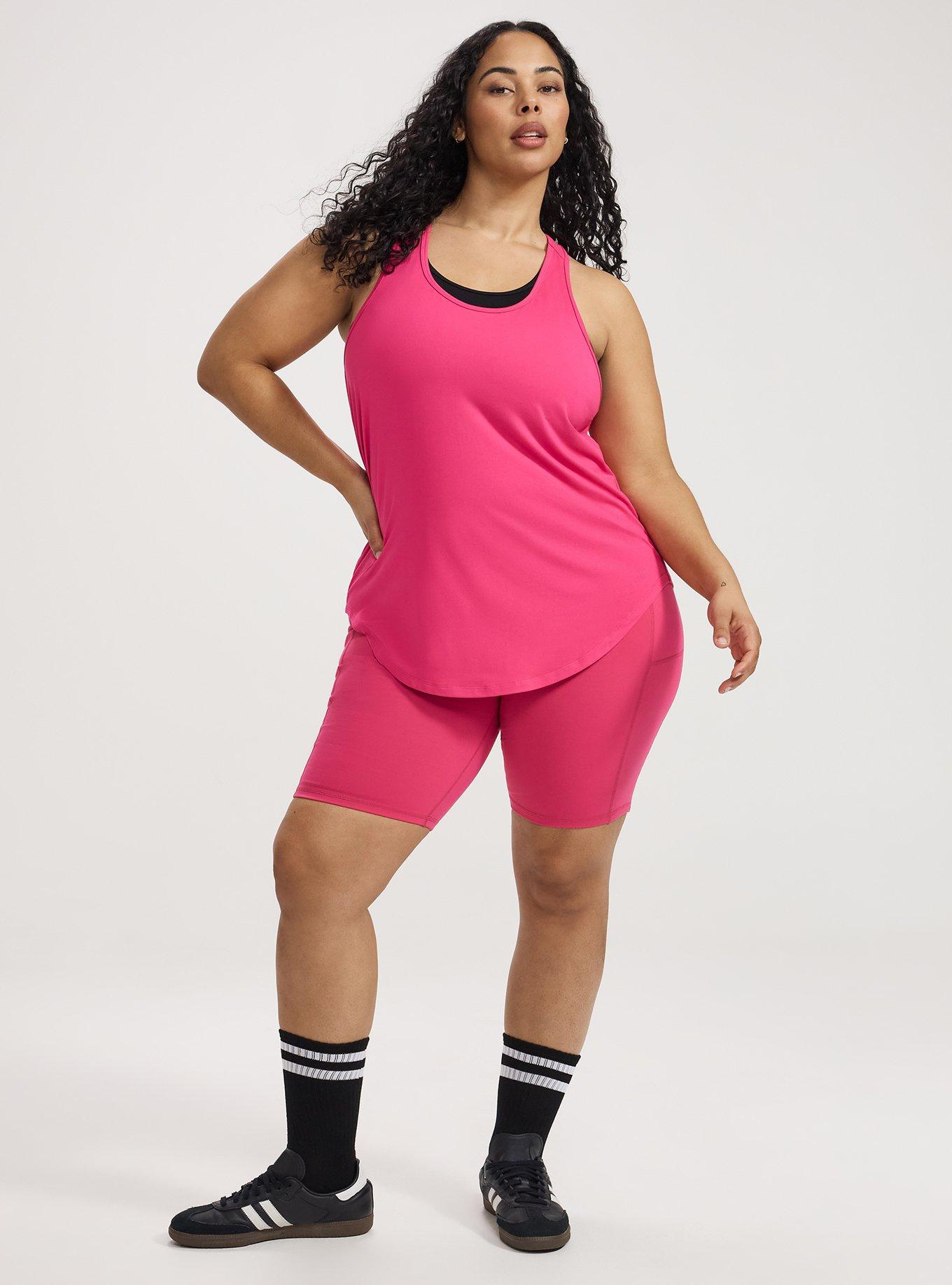 Plus Size TRU Super Soft Performance Jersey Active Tank, BEET ROOT PURPLE PINK, alternate