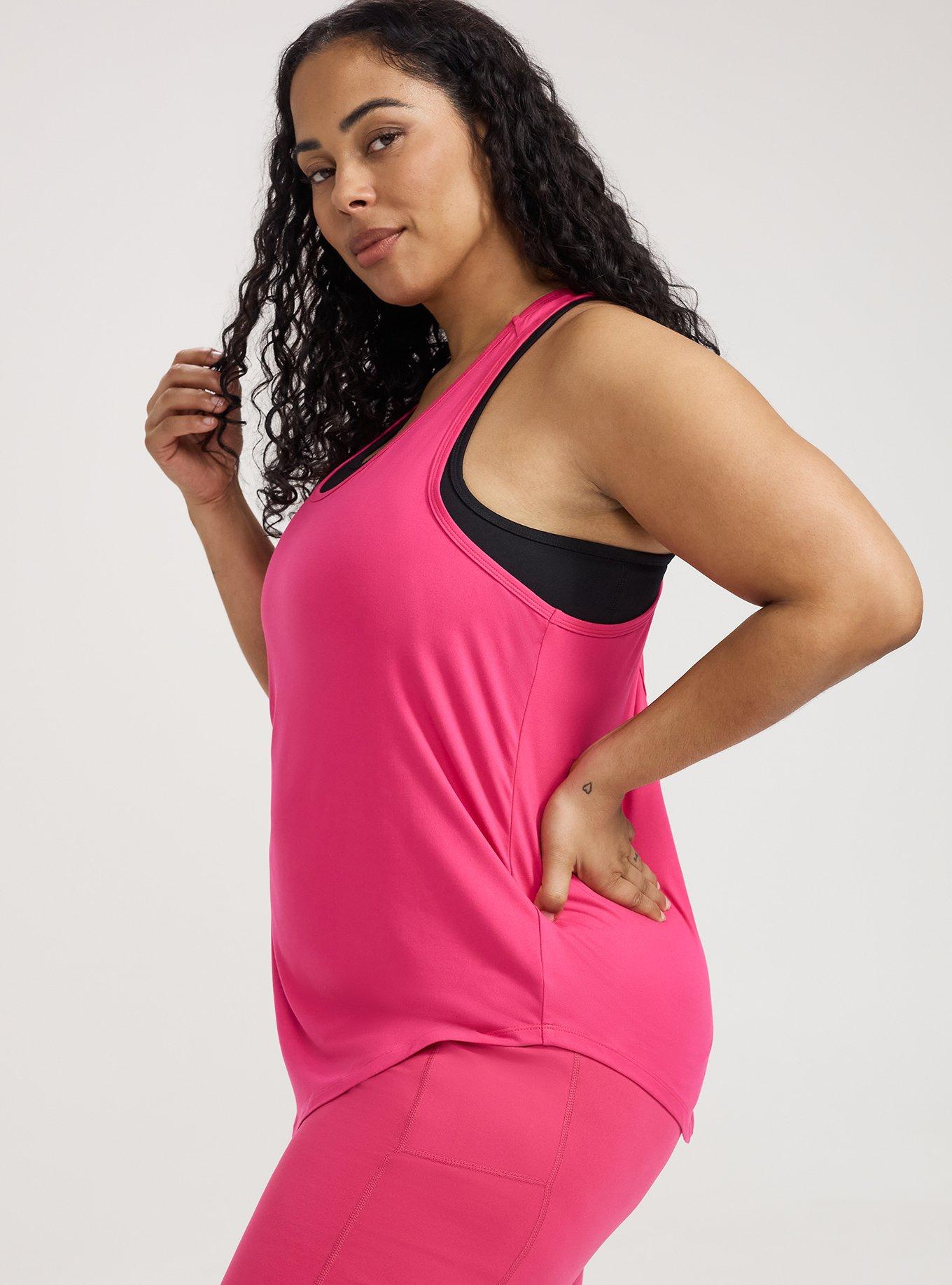 Plus Size TRU Super Soft Performance Jersey Active Tank, BEET ROOT PURPLE PINK, alternate