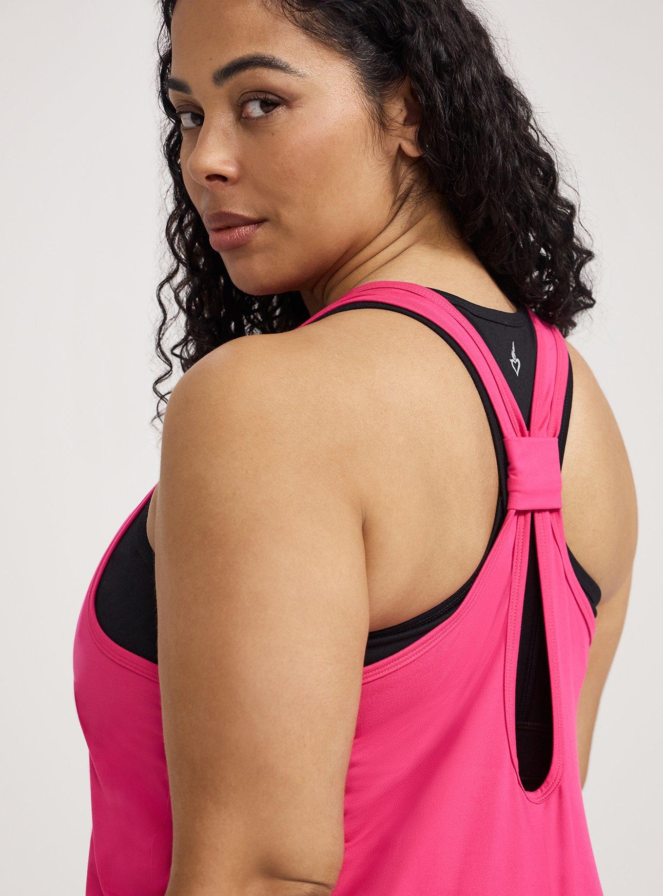 Plus Size TRU Super Soft Performance Jersey Active Tank, BEET ROOT PURPLE PINK, alternate