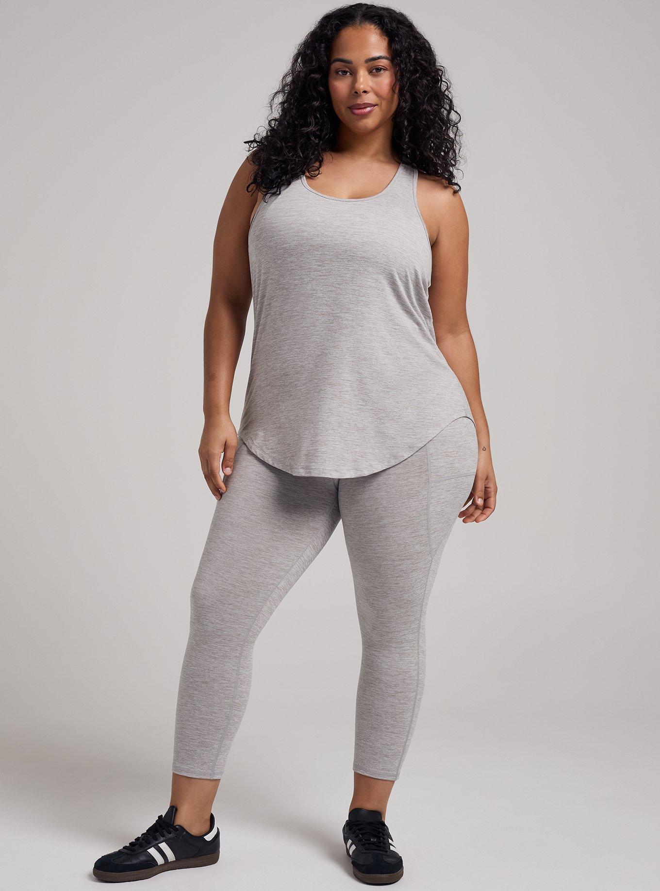 TRU Super Soft Performance Jersey Active Tank, LIGHTEST HEATHER GREY, alternate