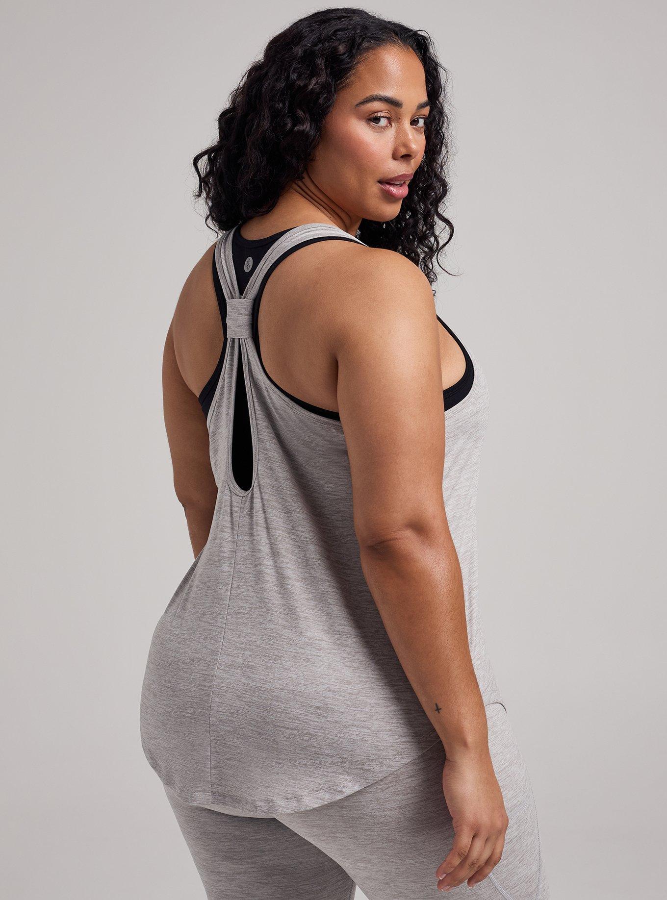 TRU Super Soft Performance Jersey Active Tank, LIGHTEST HEATHER GREY, alternate