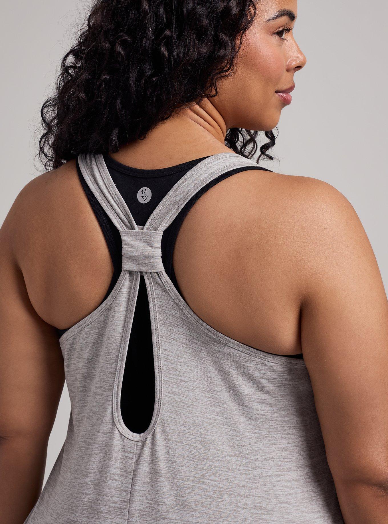 TRU Super Soft Performance Jersey Active Tank, LIGHTEST HEATHER GREY, alternate