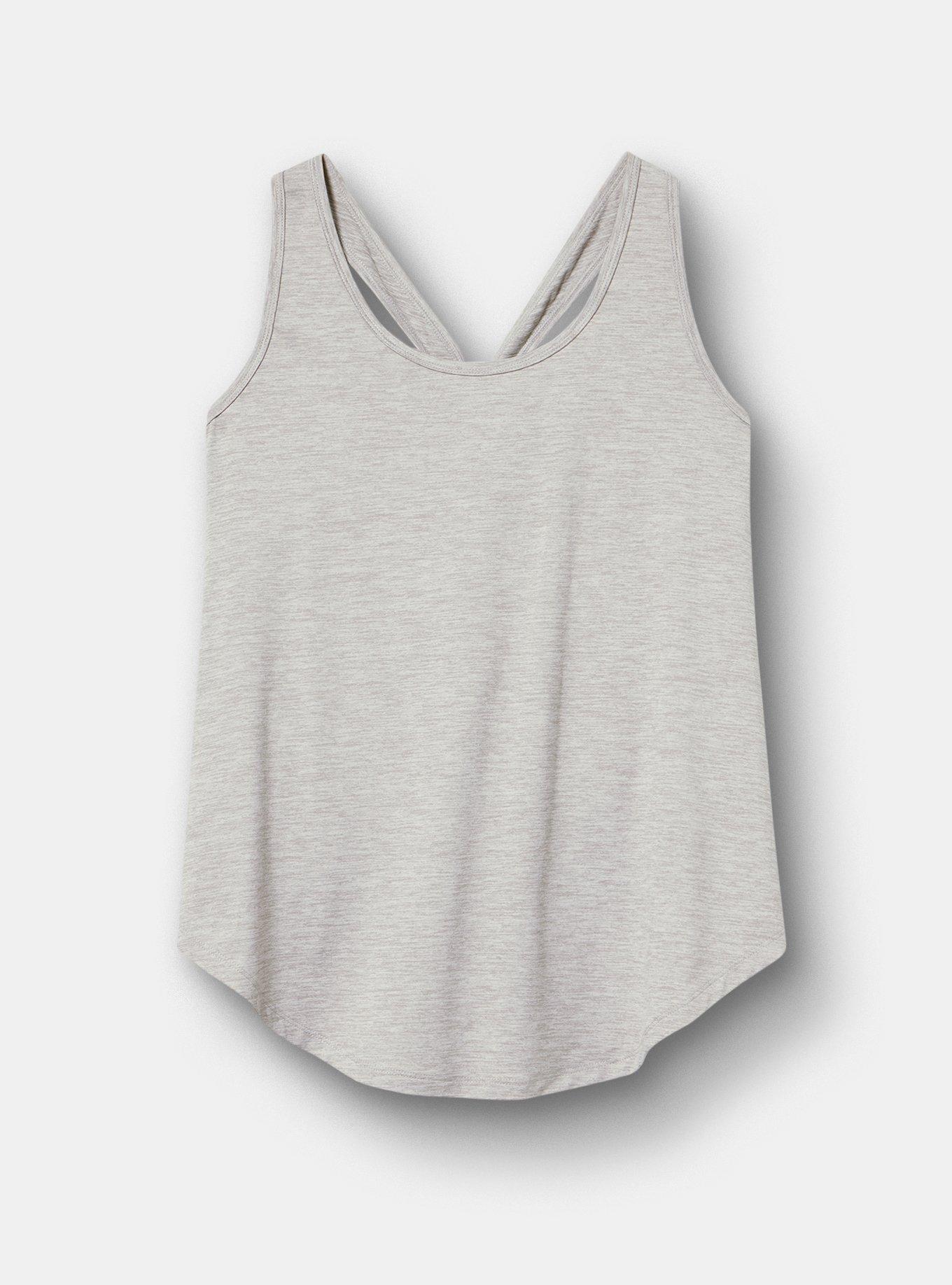 TRU Super Soft Performance Jersey Active Tank, LIGHTEST HEATHER GREY, hi-res