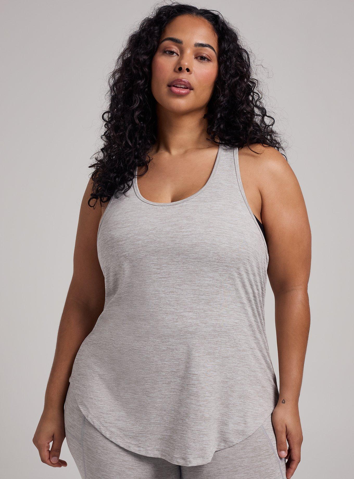 TRU Super Soft Performance Jersey Active Tank, LIGHTEST HEATHER GREY, hi-res