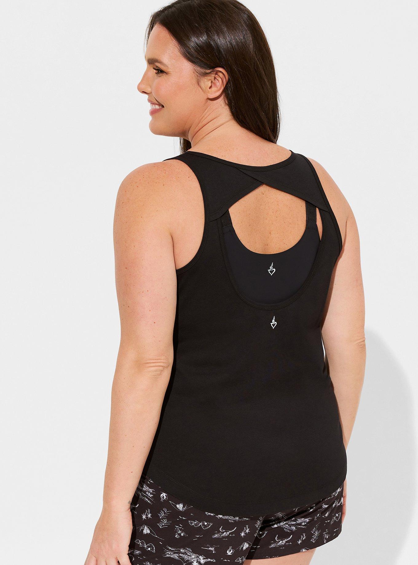 Performance Cotton Key Hole Sleeveless Active Tank