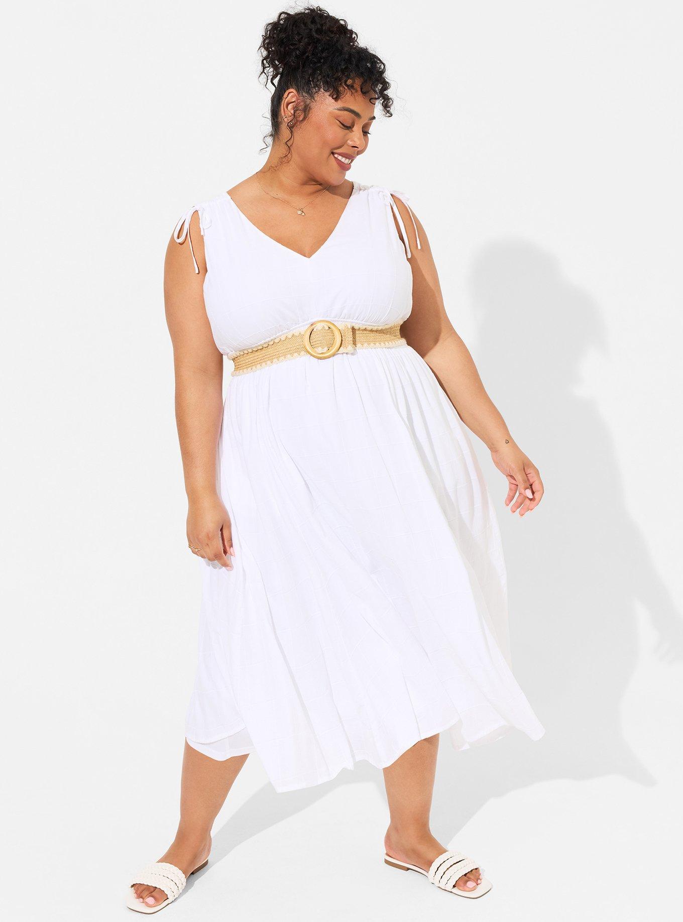 torrid, Dresses, Torriddress Size 4x Color Bright Whitemarca Torrid  Vestido Blanco Talla 4x