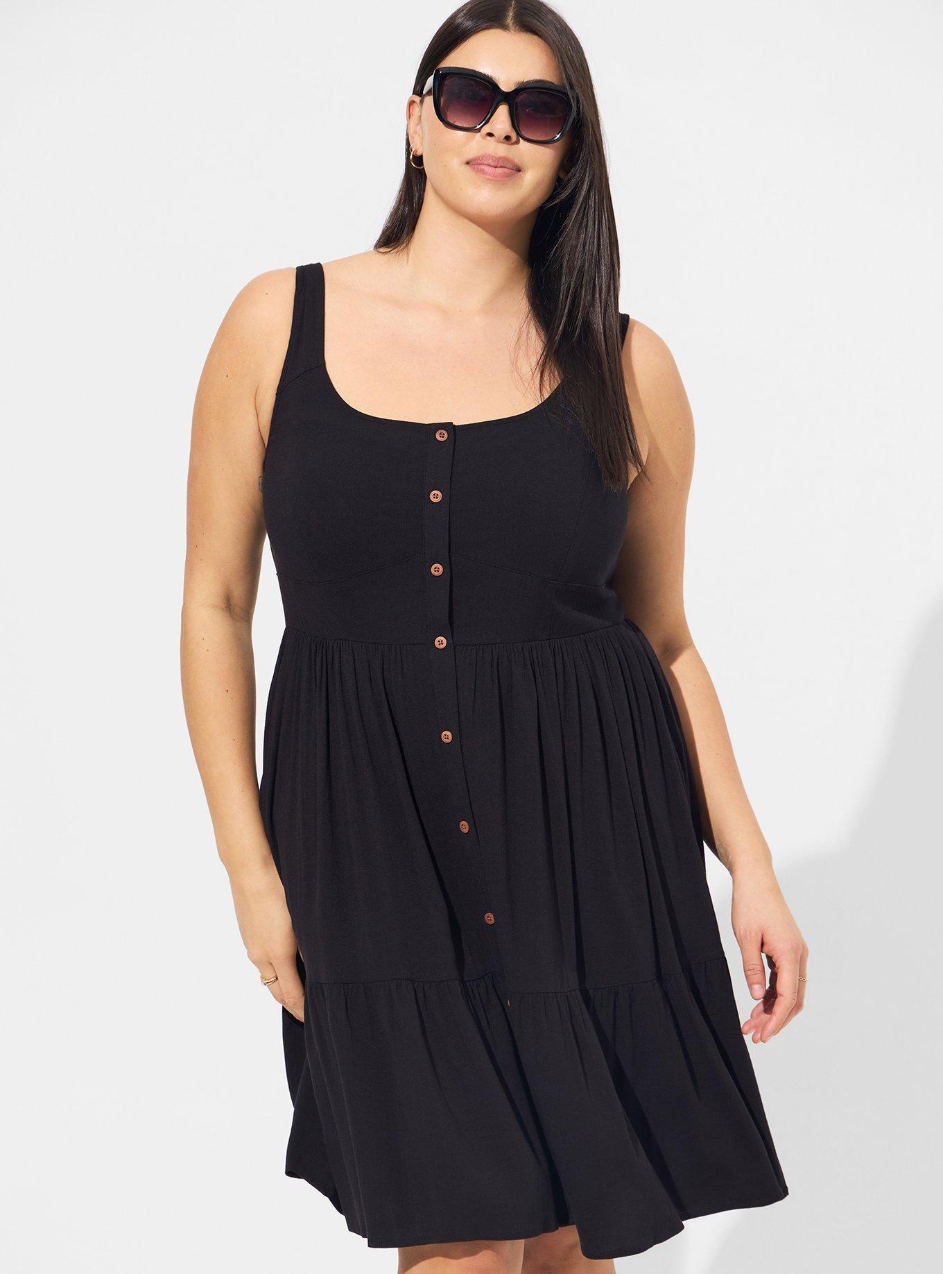 Plus Size - Black Button-Up Shirt Dress - Torrid