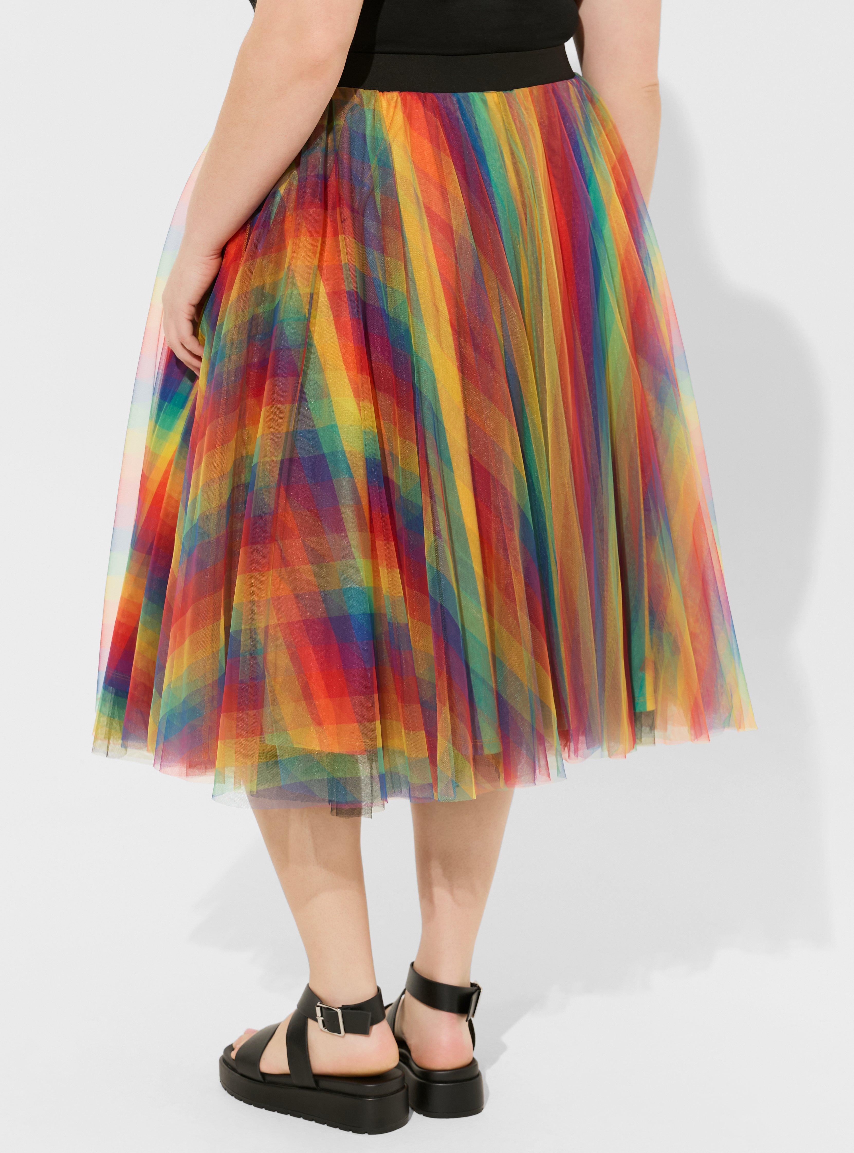 RARE NWT JCrew Rainbow Tulle Maxi Skirt
