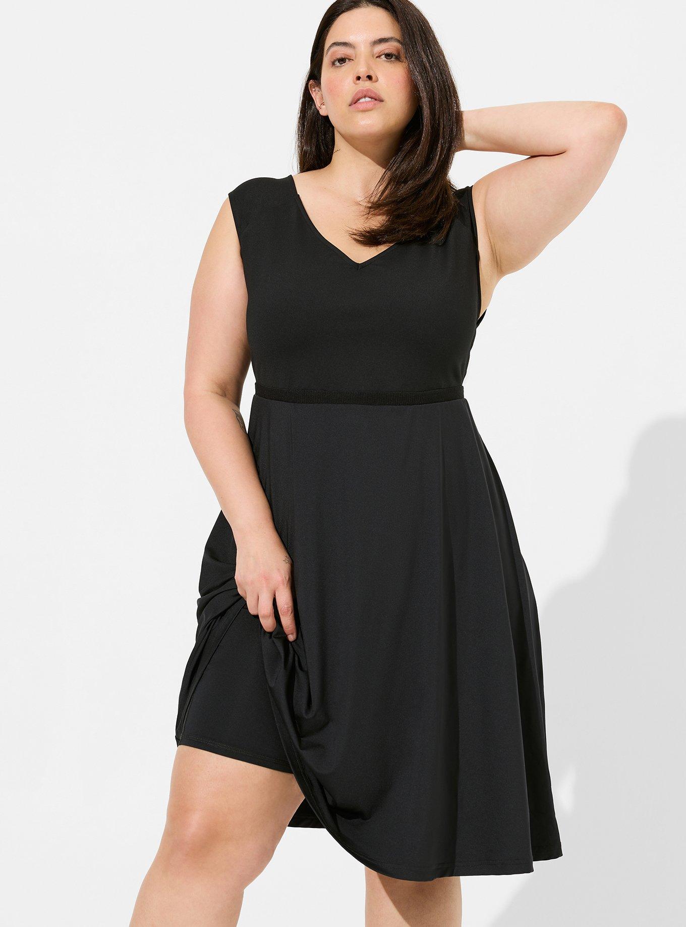 Plus Size Performance Core Midi Active Dress With Bike Short And