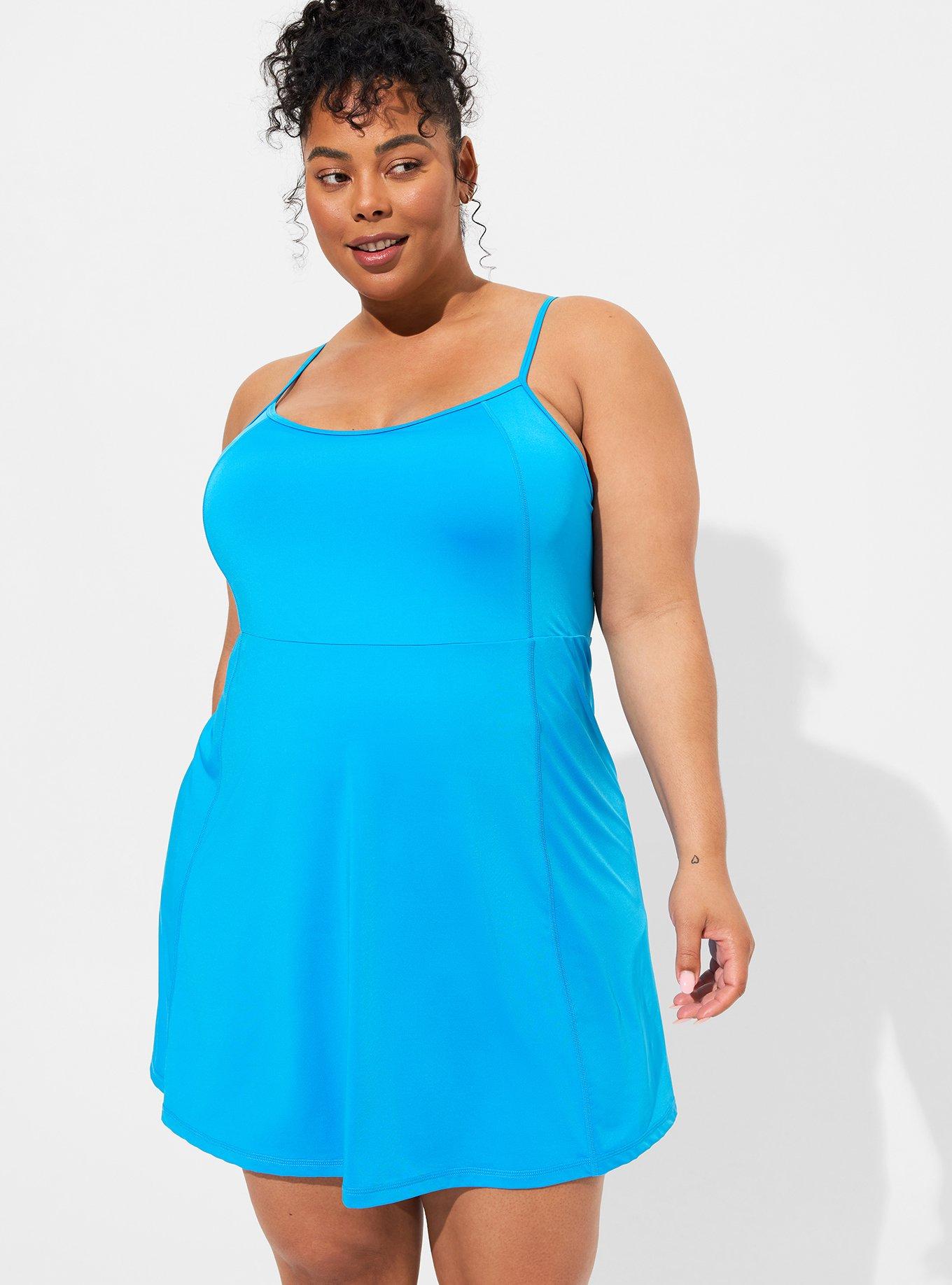 Plus Size - Tech Jersey Mini Active Dress With Bike Short - Torrid