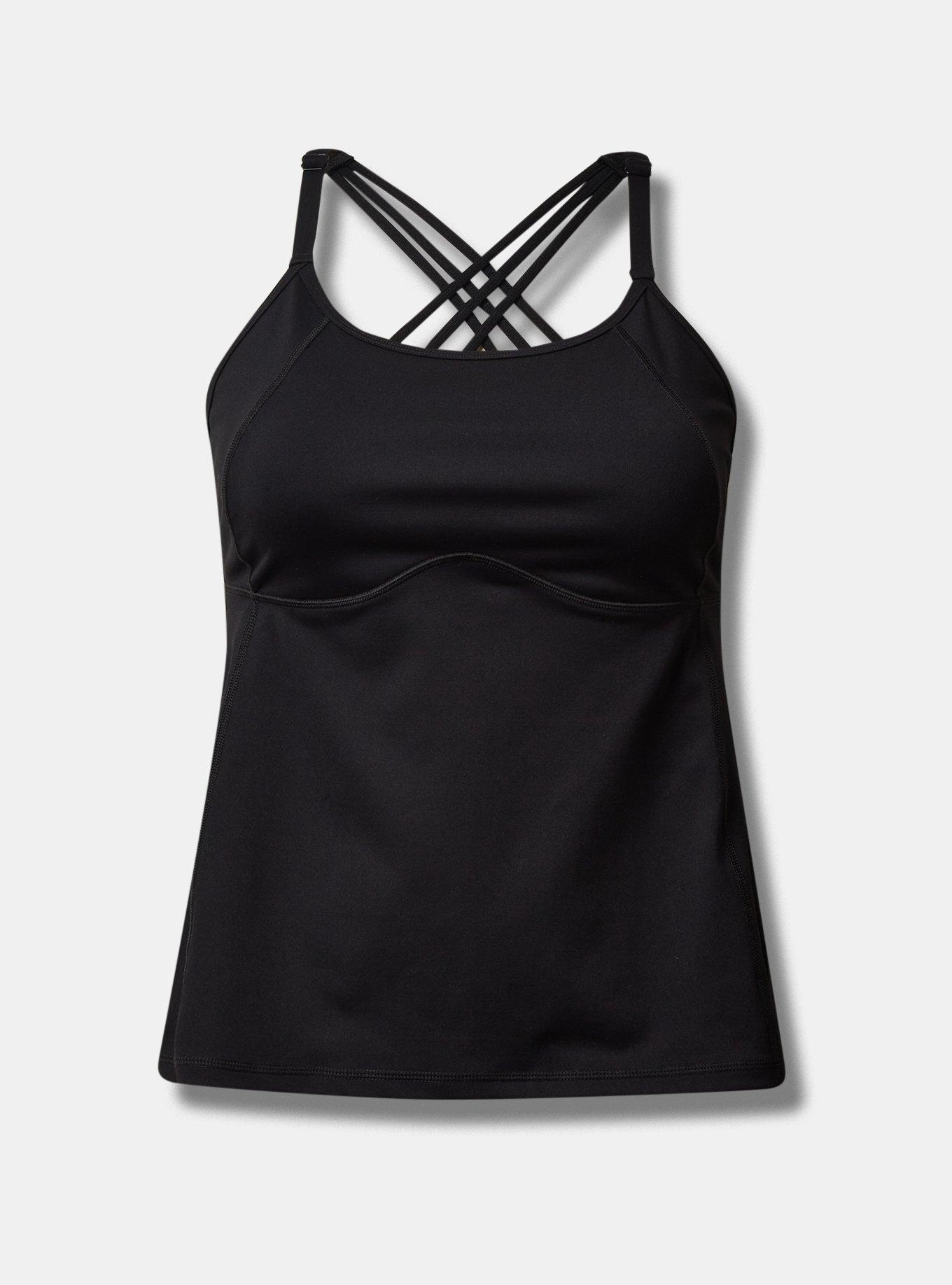 Plus Size - Performance Core Scoop Neck Strappy Back Active Tank with Mesh  Support - Torrid