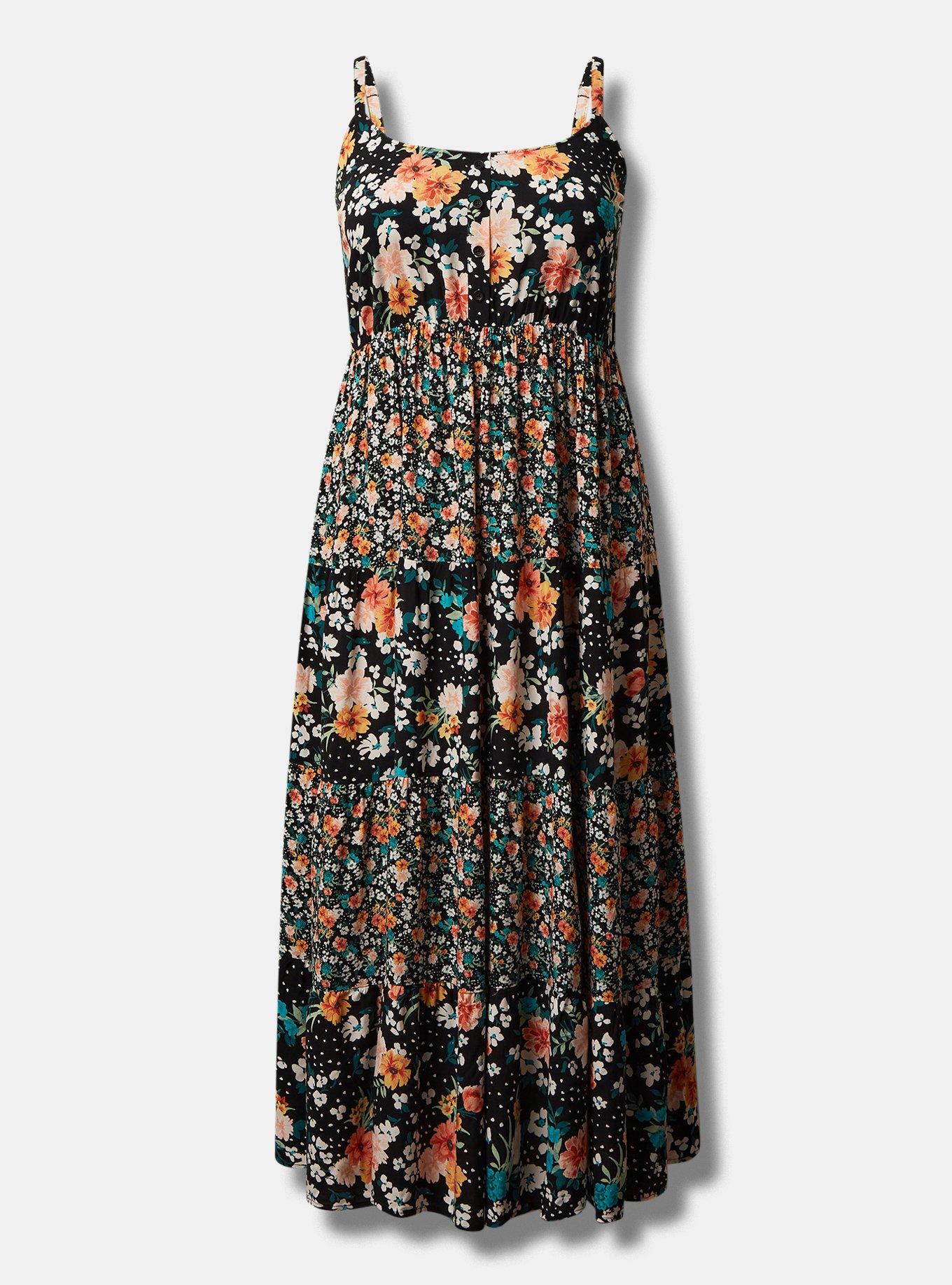 Maxi Challis Tiered Dress, ELLIE FLORAL, hi-res