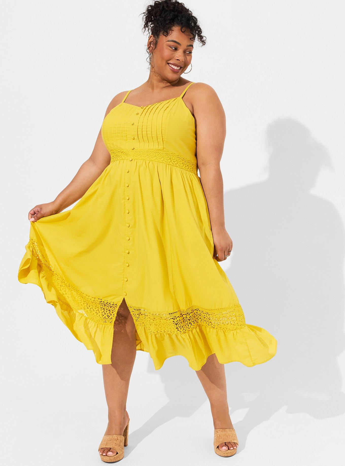 Torrid yellow dress sale