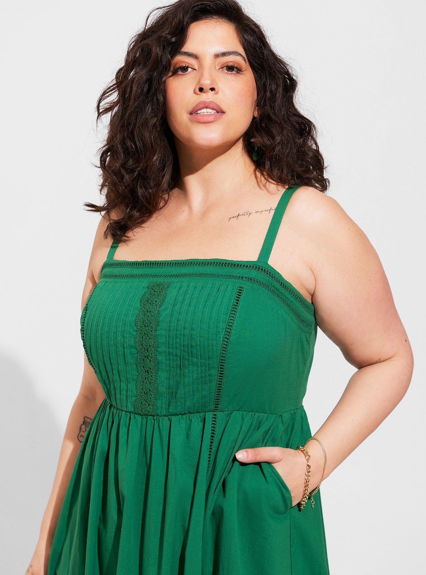 Never Worn Fashion Nova Dress 3X Plus Size 20 Green Floor Length