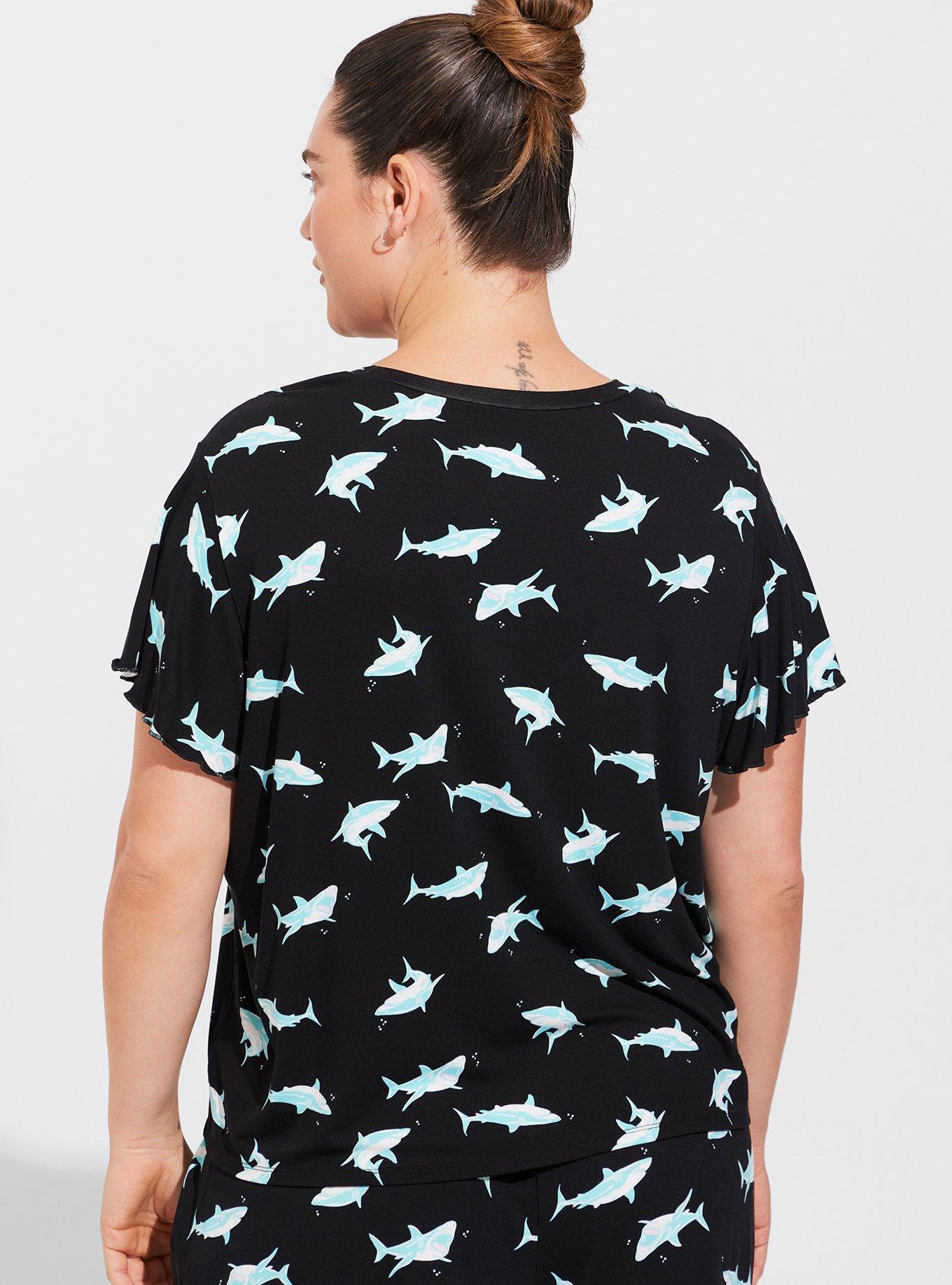 Wholesale Custom Shark Graphic Camo Printing Street Wear Oversized