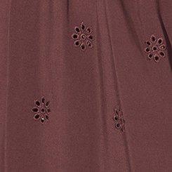 Eyelet Ruffle Tie Front Tank Top, PUCE, swatch