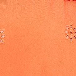 Eyelet Ruffle Tie Front Tank Top, NASTURTIUM, swatch